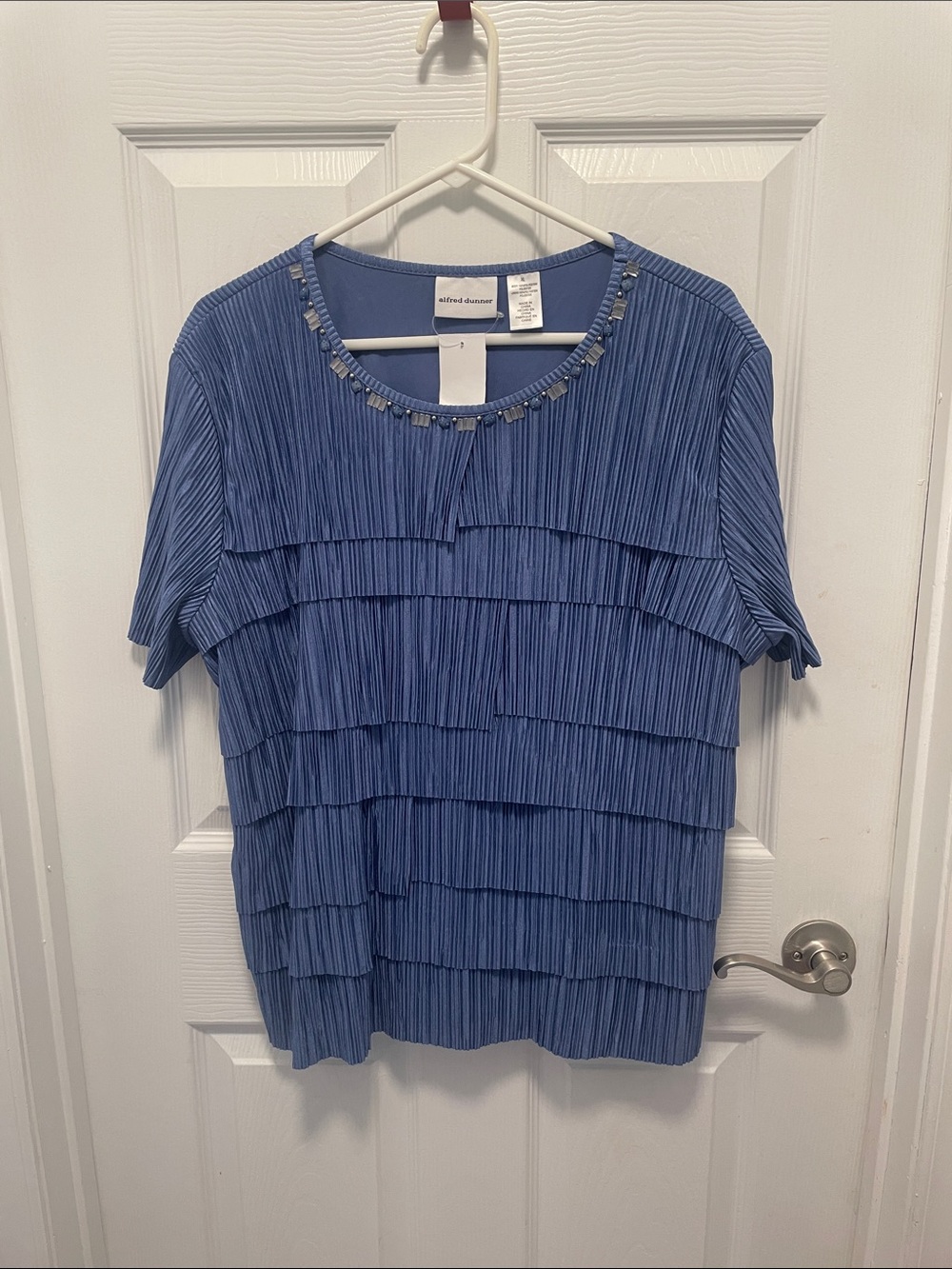 NWT Alfred Dunner blue shimmer top